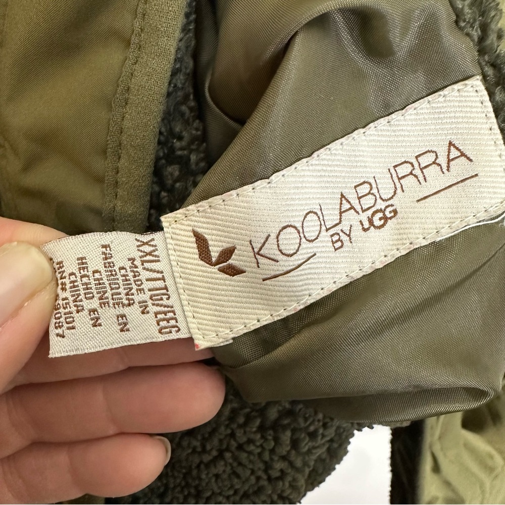 Koolaburra by UGG Reversible Sherpa Quilted Jacket, Olive Green | XXL - Picture 6 of 10